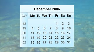 December 2006 Calendar