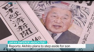 Japanese Emperor Akihito Plans To Step Aside For Son, Mayu Yoshida Reports From Tokyo