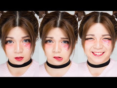 Japanese Hangover Makeup Tutorial - ããã§ã­ - YouTube