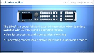 Eikos2 - EKS550: Training Video - Mixer Mode