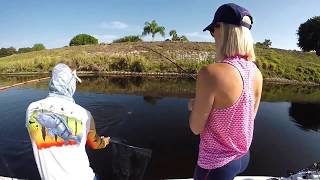 BOCA Raton Florida freshwater fishing for largemouth bass, peacock, clownknife f