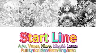 Aikatsu Stars Start Line Aria, Yume, Hime, Mizuki, Laura Full Lyrics Kanromengindo