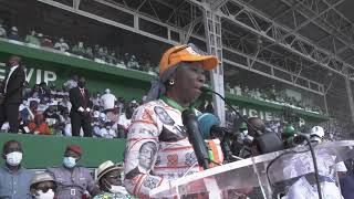 MEETING DE L'OPPOSITION AU STADE FELIX H. BOIGNY: DISCOURS DE LA COORDINATRICE GPS MADAME KONE ZIE