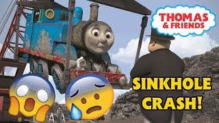 New Thomas And Friends Sodors Legend Of The Lost Treasure Thomas Crashes Into The Sinkhole 1080P