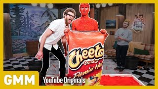 Human Flaming Hot Cheeto Challenge Human Flaming Hot Cheeto Challenge