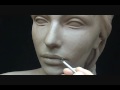 Sculpting a female head in clay. Sculpting tutorial and demo.
