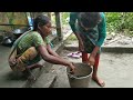 Play this video very tasty RED CHICKEN cooking recipe with PARWAL by santali tribe girl  DESHI chicken recipe