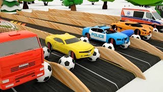 Bowling Balls Embly For Children Garage Colors Video Learning Colors With Cars & Trucks