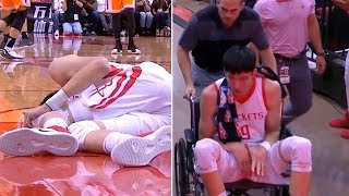 Zhou Qi Scary Injury Rockets Vs Sharks