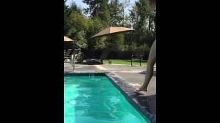 Girl Gets Rkod Into Pool