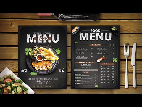 Hướng dẫn thiết kế Menu nhà hàng bằng Photoshop | Hải Thanh Design