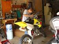 Putting the new parts on the Suzuki