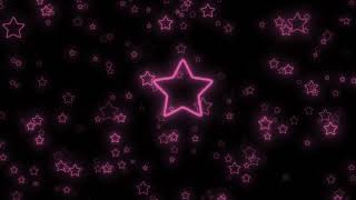 【4K】❤Neon Light Pink Stars Flying Star Background Video Loop❤【Background】【Wallpaper】