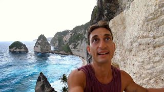 "Living in The Moment" on a cliffs edge in Bali