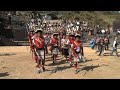 Rengma tribe dance troupes at the Hornbill festival, Nagaland