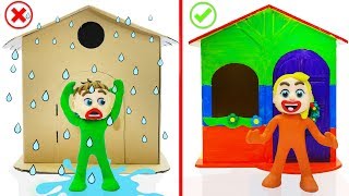 SUPERHERO BABY BUILDS PLAYHOUSE π Play Doh Cartoons Animation