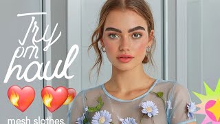 4K Transparent Try On Haul Sheer Outfit See Through Clothes Workout Bikini Try On Haul