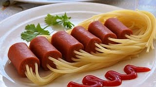 Спагетти В Сосисках Быстрый Завтрак