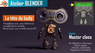 La tête de Budy - Modifier Bevel "profil" - blender 2.9 - tutoriel en Français