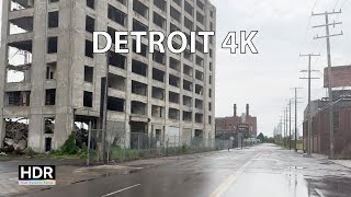 Driving Detroit 4K Hdr - Southside Heavy Industry Closures - Usa