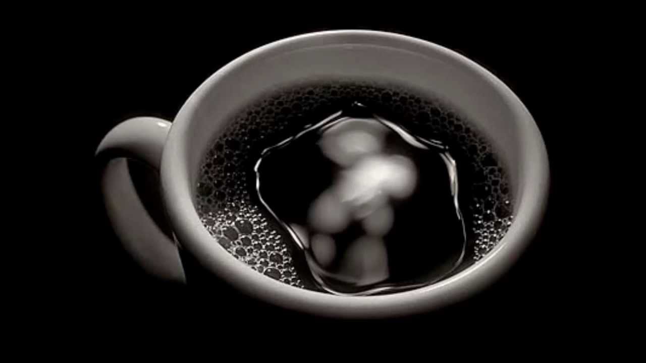 Cum shot into black coffee