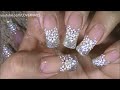 Winter Wedding White Bridal Nail Art Design Tutorial
