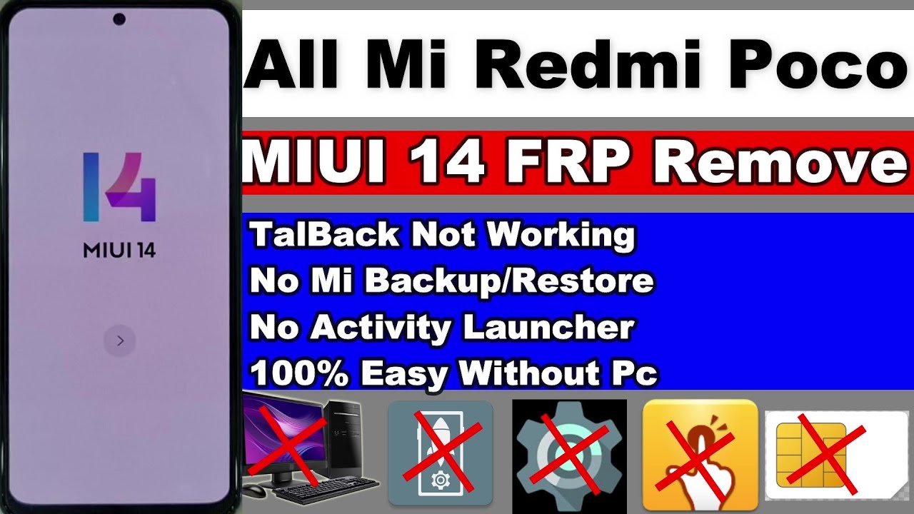 All Mi Redmi Poco FRP/Google Account Lock Remove No Mi All Mi Redmi Poco FRP/Google Account Lock Remove No Mi
