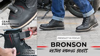 Bronson Retro Leather Riding Boots Designed For Daily Use Sas-Tec Ankle Protection Viaterra Gear