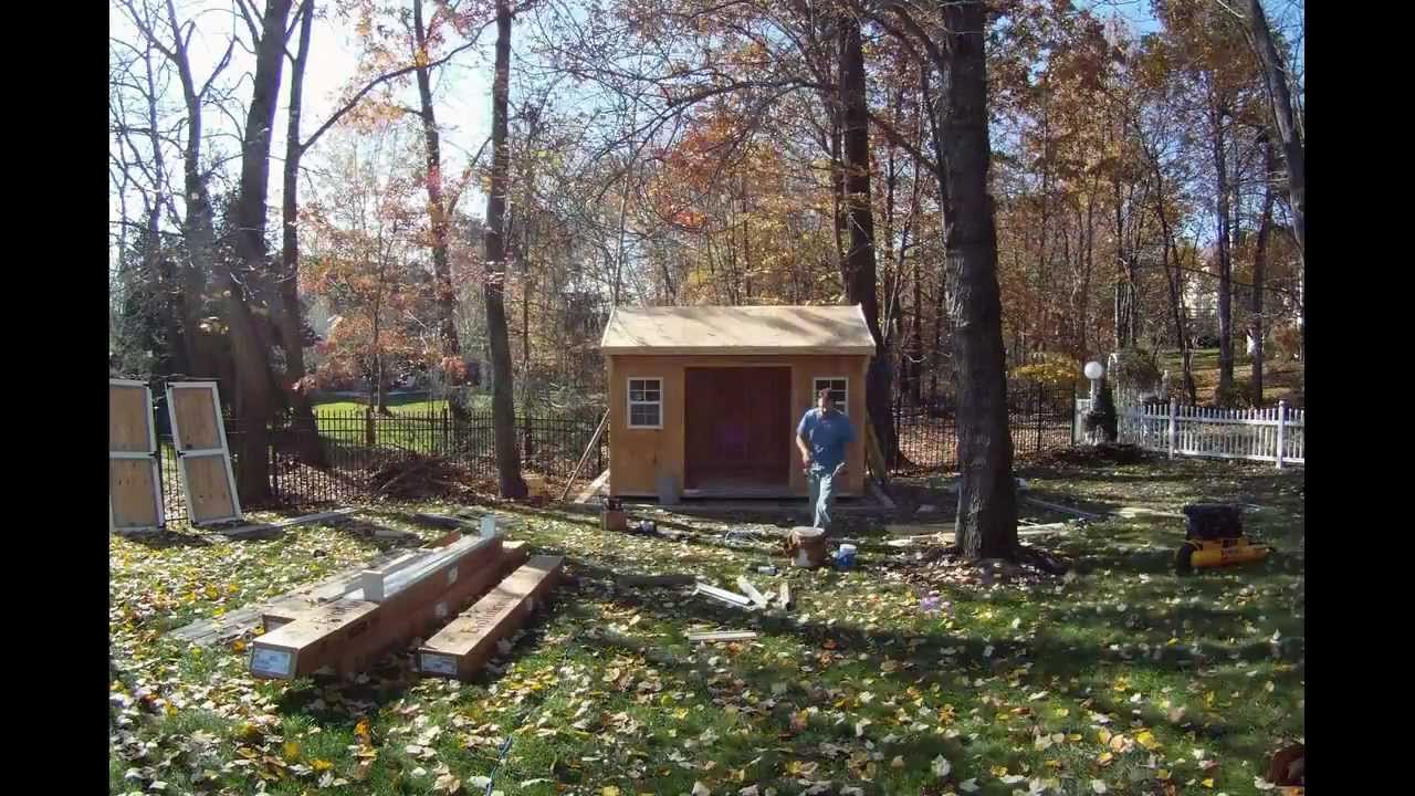 Shed "Build on Site" Construction Time Lapse - YouTube
