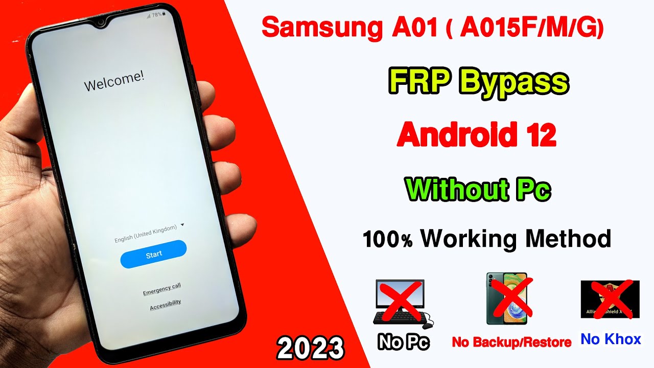 Samsung A01 FRP Bypass Android 12 | Gmail/Google Account Samsung A01 FRP Bypass Android 12 | Gmail/Google Account