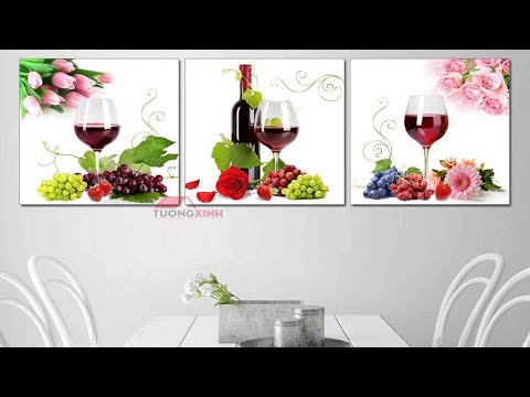 Tường Xinh - Tranh Rượu Vang treo phòng ăn - PA988