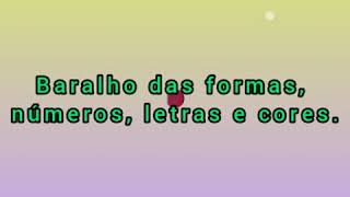 Baralho Das Formas, Números, Letras E Cores. Atividade Para Ed Infantil.