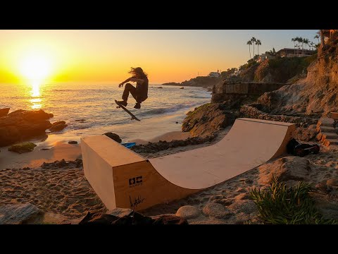 Skateboarding On "Billionaire Beach"