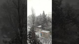 Snowy weather in Baku, Azerbaijan | 21 January 2021