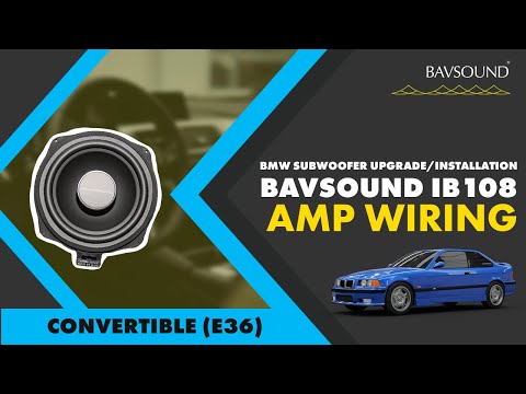 BMW e36 Convertible Subwoofer Install ib108 Amp Wiring