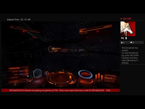 ROTdeDOG74's Live PS4 Broadcast form game . Elite dangerous. Part 6.