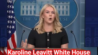 Leavitt Holds White House Karoline Leavitt Donald Trump