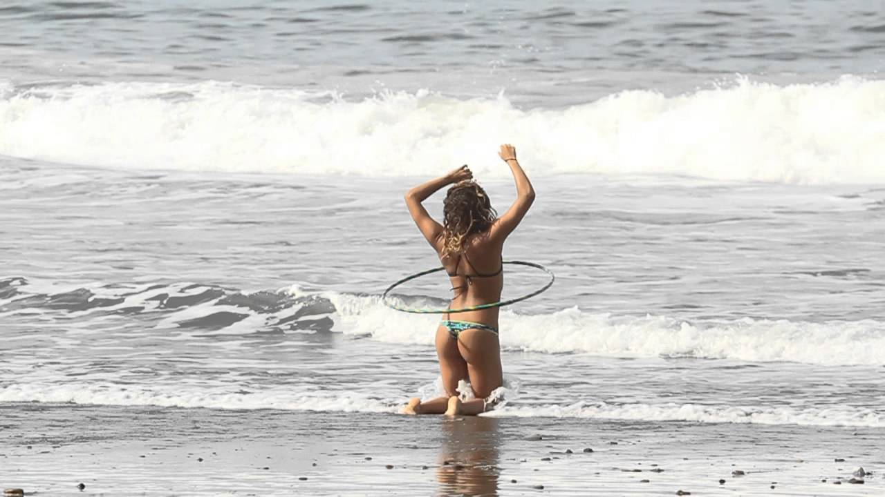 August Ames Practising Her Hula Hoop Moves