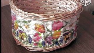 Декупаж для корзины Декупаж для корзины