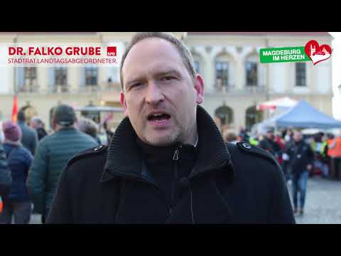 SolidaritÃ¤t mit den Streikenden von Ameos / Demonstration am 05.02.2020 in Magdeburg