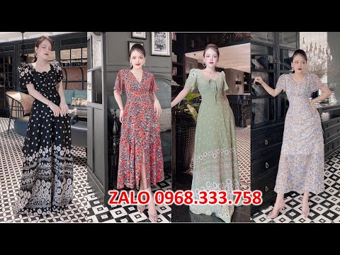 15 Đầm Maxi đẹp dáng dài họa tiết sang trọng, Đầm maxi đi biển đẹp, đầm maxi dự tiệc cao cấp