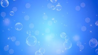 Голубой Фон С Мыльными Пузырями, Блестками И Полупрозрачное Боке - Футаж Для Видео Монтажа.