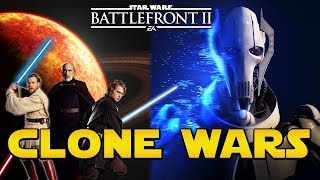 CLONE WARS DLC - GRIEVOUS, OBI-WAN, ANAKIN & DOOKU + Geonosis & Conquête! | Star Wars Battlefront 2