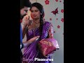 29: Purple satin silk milky saree | Hot aunty | Hot bhabhi | Telugu serial actress in saree