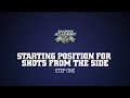 Starting position for shots from the side - step one