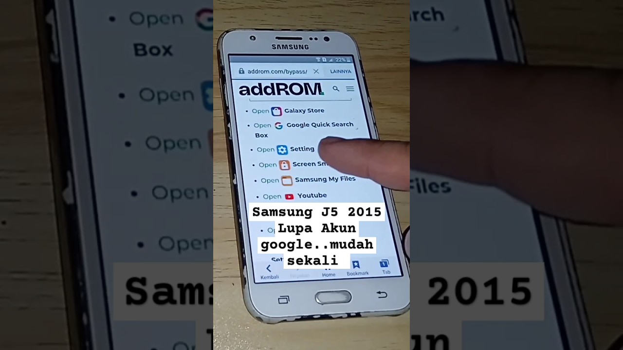 Samsung J5 2015 lupa akun google..mudah sekali Samsung J5 2015 lupa akun google..mudah sekali