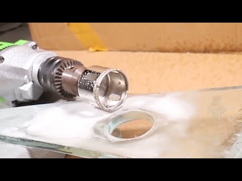 How to make round holes in marble, tiles, and even tempered glass