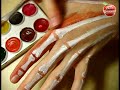 Easy Halloween Make Up Scary Hand With Watercolours Skeleton Make images Easy Halloween Make Up Scary Hand With Watercolours Skeleton Make
