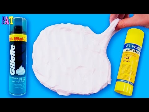 Лизун из пены для бритья и клея Лизун из пены для бритья и клея