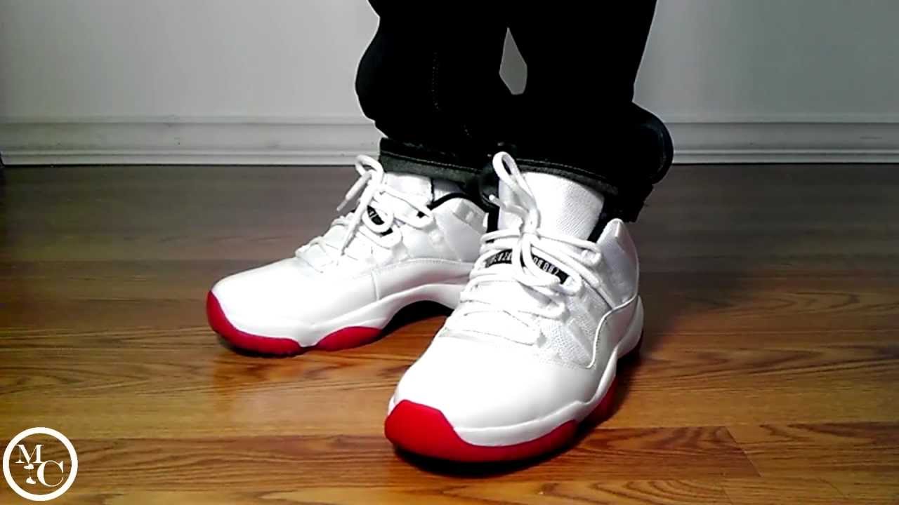Jordan 11 Low Red On Feet
